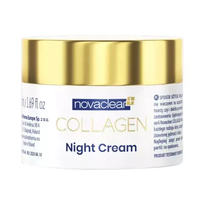 NOVACLEAR COLLAGEN UJĘDRNIAJĄCO-WYGŁADZAJĄCY KREM NA NOC 50ML