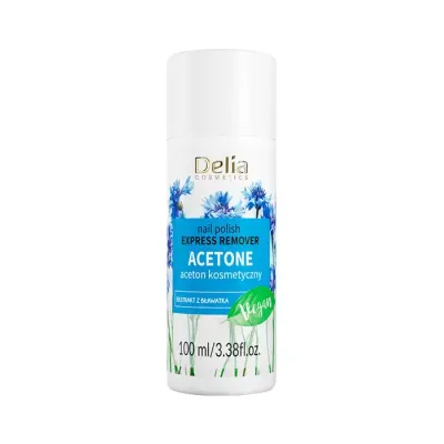 DELIA COSMETICS WEGAŃSKI ACETON Z EKSTRAKTEM Z BŁAWATKA 100ML