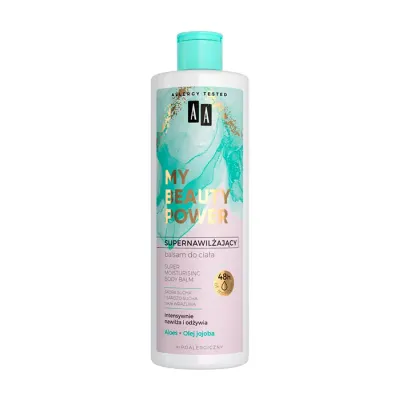 AA MY BEAUTY POWER SUPERNAWILŻAJĄCY BALSAM DO CIAŁA ALOES I OLEJ JOJOBA 400ML