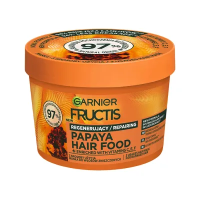 GARNIER FRUCTIS HAIR FOOD PAPAYA REGENERUJĄCA MASKA DO WŁOSÓW ZNISZCZONYCH 400ML