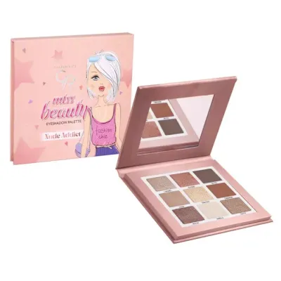 GOLDEN ROSE MISS BEAUTY PALETA CIENI DO POWIEK NUDE ADDICT 9x1,3G