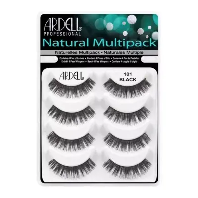 ARDELL NATURAL MULTIPACK SZTUCZNE RZĘSY NA PASKU 101 DEMI BLACK 4 PARY