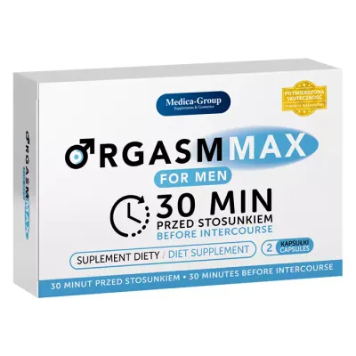 MEDICA-GROUP ORGASM MAX FOR MEN SUPLEMENT DIETY DLA MĘŻCZYZN NA MOCNĄ I DŁUGĄ EREKCJĘ 2 KAPSUŁKI