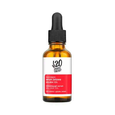 UNDER TWENTY ANTI ACNE ACTIVE SERUM ŻELOWE AHA + BHA 15% 30ML