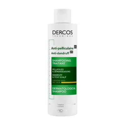 VICHY DERCOS TECHNIQUE SZAMPON PRZECIWŁUPIEŻOWY DO WŁOSÓW SUCHYCH 200ML