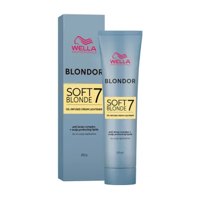 WELLA PROFESSIONALS BLONDOR SOFT BLONDE 7 ROZJAŚNIACZ DO WŁOSÓW W KREMIE 200G