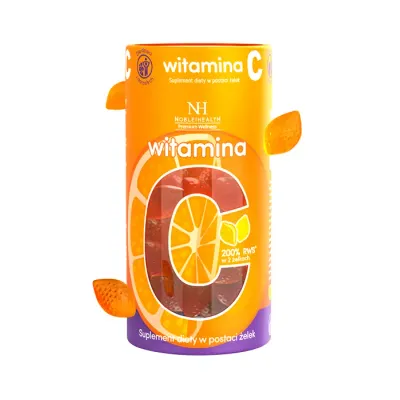 NOBLE HEALTH SUPLEMENT WITAMINA C W ŻELKACH 300G