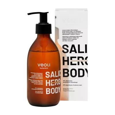 VEOLI BOTANICA BODY SALIC HERO BODY OCZYSZCZAJĄCO-ZŁUSZCZAJĄCY ŻEL DO MYCIA CIAŁA 280ML