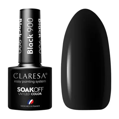 CLARESA SOAK OFF LAKIER HYBRYDOWY BLACK 900 5ML