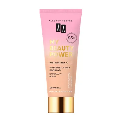 AA MY BEAUTY POWER ROZŚWIETLAJĄCY PODKŁAD DO TWARZY 01 VANILLA 30ML