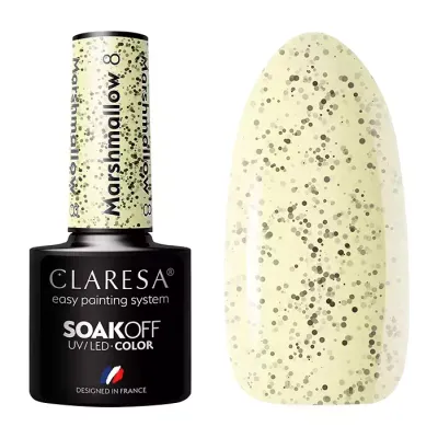 CLARESA SOAK OFF LAKIER HYBRYDOWY MARSHMALLOW 8 5ML