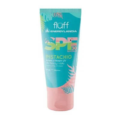 FLUFF ENERGYLANDIA KREM Z FILTREM UV DO TWARZY I CIAŁA SPF30 PISTACHIO 100ML