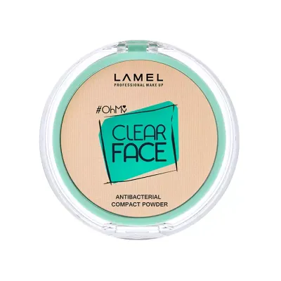 LAMEL CLEAR FACE COMPACT POWDER ANTYBAKTERYJNY PUDER PRASOWANY 402 VANILLA 6G