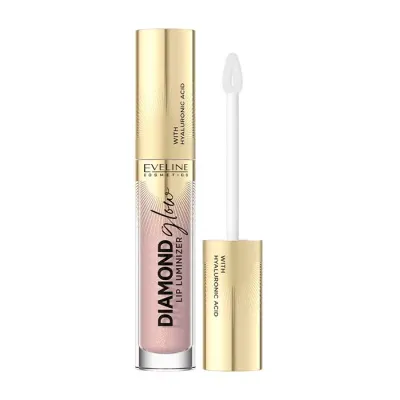 EVELINE DIAMOND GLOW LIP LUMINIZER BŁYSZCZYK DO UST Z KWASEM HIALURONOWYM 02 STRAWBERRY MOUSE 4,5ML