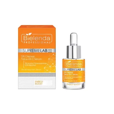 BIELENDA PROFESSIONAL SUPREMELAB ENERGY BOOST 5% OLEJOWE TETRA-VIT C SERUM 15ML