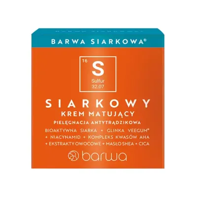 BARWA SIARKOWA MATUJĄCY KREM SIARKOWY 50ML