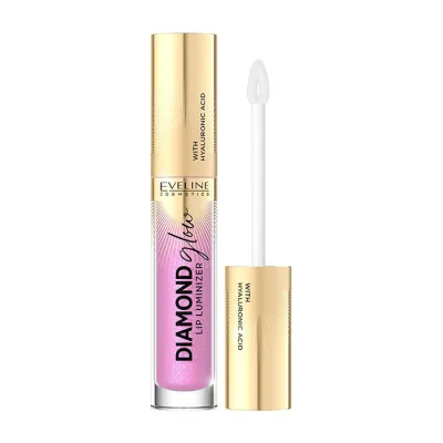 EVELINE DIAMOND GLOW LIP LUMINIZER BŁYSZCZYK DO UST Z KWASEM HIALURONOWYM 10 ROSE VIOLET 4,5ML