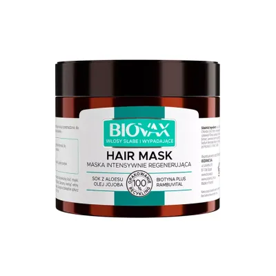 BIOVAX BIOTYNA PLUS INTENSYWNIE REGENERUJĄCA MASKA DO WŁOSÓW WYPADAJĄCYCH 250ML