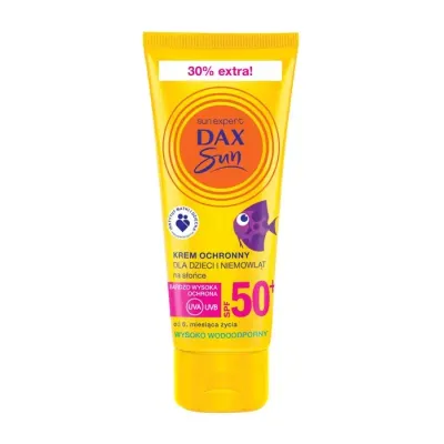 DAX SUN KREM OCHRONNY DLA DZIECI I NIEMOWLĄT NA SŁOŃCE SPF50 75ML