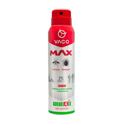 VACO MAX SPRAY NA KOMARY KLESZCZE MESZKI DEET30% 100ML