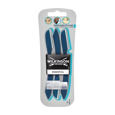 WILKINSON SWORD ESSENTIAL PRECISION STYLER MASZYNKI JEDNORAZOWE DO BRWI I TWARZY 3 SZTUKI