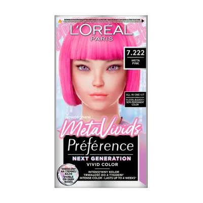 L'ORÉAL PARIS PRÉFÉRENCE METAVIVID FARBA DO WŁOSÓW 7.222 META PINK