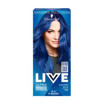 SCHWARZKOPF LIVE ULTRA BRIGHTS OR PASTEL PÓŁTRWAŁA FARBA DO WŁOSÓW 095 ELEKTRYCZNY BŁĘKIT