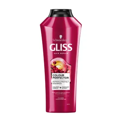 GLISS COLOUR PERFECTOR REPAIR & PROTECT SHAMPOO SZAMPON DO WŁOSÓW FARBOWANYCH I ROZJAŚNIANYCH 400ML