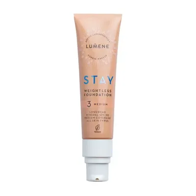 LUMENE STAY FOUNDATION PODKŁAD DO TWARZY W PŁYNIE 3 MEDIUM 30 ML