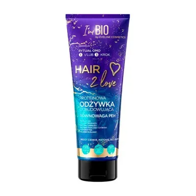 EVELINE HAIR 2 LOVE PROTEINOWA ODŻYWKA ODBUDOWUJĄCA DO WŁOSÓW CIENKICH I BEZ OBJĘTOŚCI 250ML