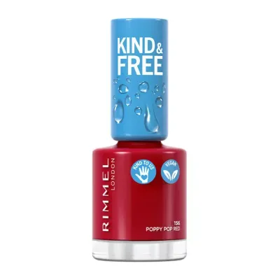 RIMMEL KIND & FREE WEGAŃSKI LAKIER DO PAZNOKCI 156 POPPY POP RED 8ML