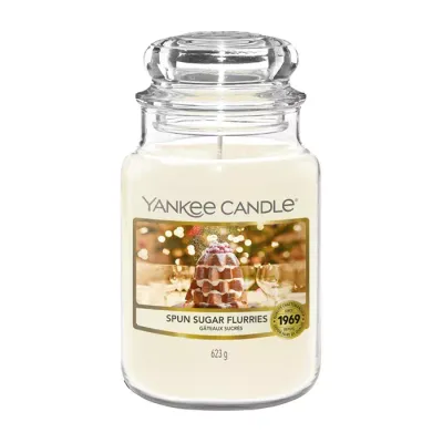 YANKEE CANDLE ŚWIECA ZAPACHOWA DUŻY SŁOIK SPUN SUGAR FLURRIES 623G