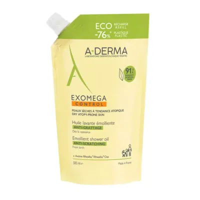 A-Derma Exomega Control olejek emolient pod prysznic przeciw drapaniu refill 500ml