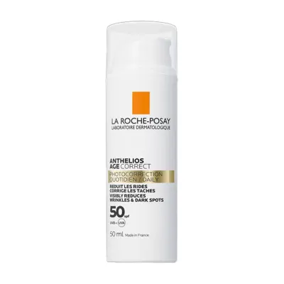 LA ROCHE-POSAY ANTHELIOS AGE CORRECT LEKKI KREM REDUKUJĄCY ZMARSZCZKI I PRZEBARWIENIA SPF50 50ML