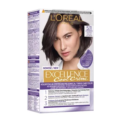 LOREAL EXCELLENCE COOL CREME 5.11 ULTRAPOPIELATY JASNY BRĄZ