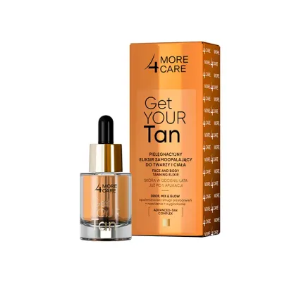 MORE4CARE GET YOUR TAN PIELĘGNACYJNY ELIKSIR SAMOOPALAJĄCY DO TWARZY I CIAŁA 15ML