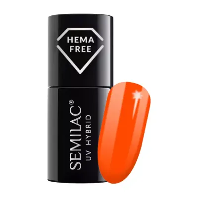 SEMILAC NEONZ LAKIER HYBRYDOWY 446 YOLO ORANGE 7ML