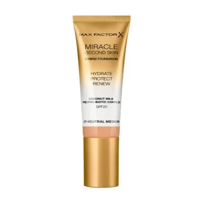 MAX FACTOR MIRACLE SECOND SKIN PODKŁAD 07 NEUTRAL MEDIUM 30ML