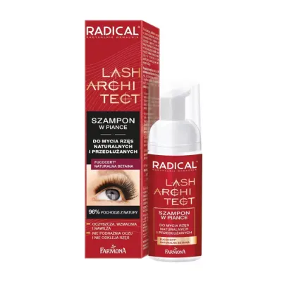 FARMONA RADICAL LASH ARCHITECT SZAMPON W PIANCE DO MYCIA RZĘS NATURALNYCH I PRZEDŁUŻONYCH 50ML