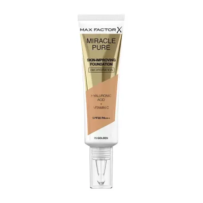 MAX FACTOR MIRACLE PURE PODKŁAD POPRAWIAJĄCY KONDYCJĘ SKÓRY 75 GOLDEN 30ML