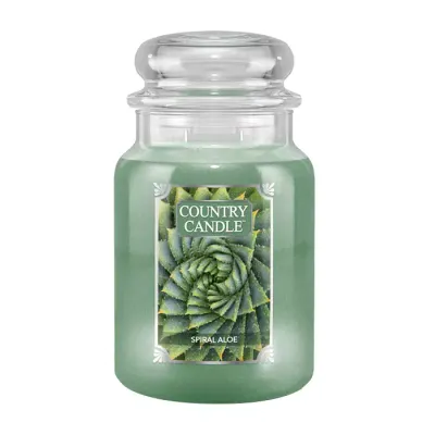 COUNTRY CANDLE ŚWIECA ZAPACHOWA DUŻY SŁOIK SPIRAL ALOE 680G