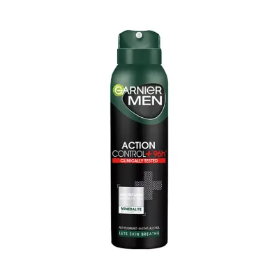 GARNIER MEN ACTION CONTROL+ 96H ANTYPERSPIRANT W SPRAYU DLA MĘŻCZYZN 150ML