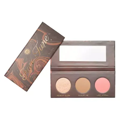 MEXMO FACE TUNE PALETA DO KONTUROWANIA TWARZY 3W1 ROZŚWIETLACZ BRONZER RÓŻ DARK 9G