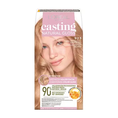 LOREAL CASTING NATURAL GLOSS FARBA DO WŁOSÓW 923 WANILIOWY BARDZO JASNY BLOND