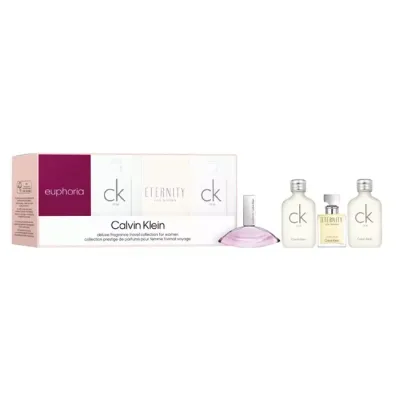 CALVIN KLEIN DELUXE FRAGRANCE TRAVEL COLLECTION FOR WOMEN ZESTAW PERFUM