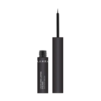 LAMEL EYELINER W PŁYNIE Z MIĘKKIM PĘDZELKIEM 401 CARBON BLACK 4ML