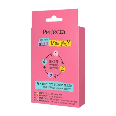 PERFECTA SKIN CYCLING ROUTINE ZESTAW MASECZEK DO TWARZY 4 X BEAUTY SLEEP MASK 4X8ML