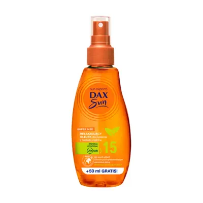 DAX SUN RELAKSUJĄCY OLEJEK DO OPALANIA Z HERBATĄ MATCHA SPF 15 200ML