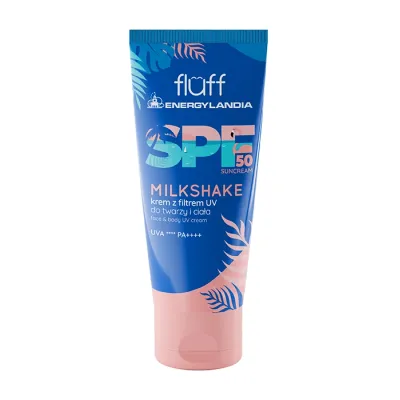 FLUFF ENERGYLANDIA KREM Z FILTREM UV DO TWARZY I CIAŁA SPF50 MILKSHAKE 100ML