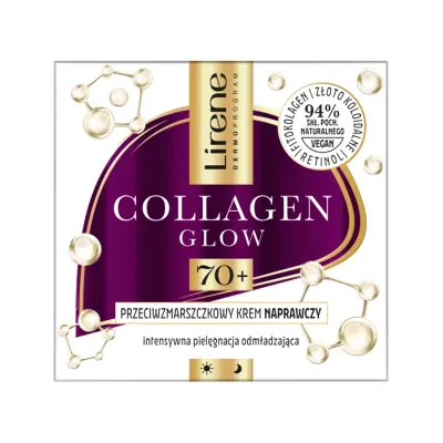 LIRENE COLLAGEN GLOW PRZECIWZMARSZCZKOWY KREM NAPRAWCZY 70+ 50ML